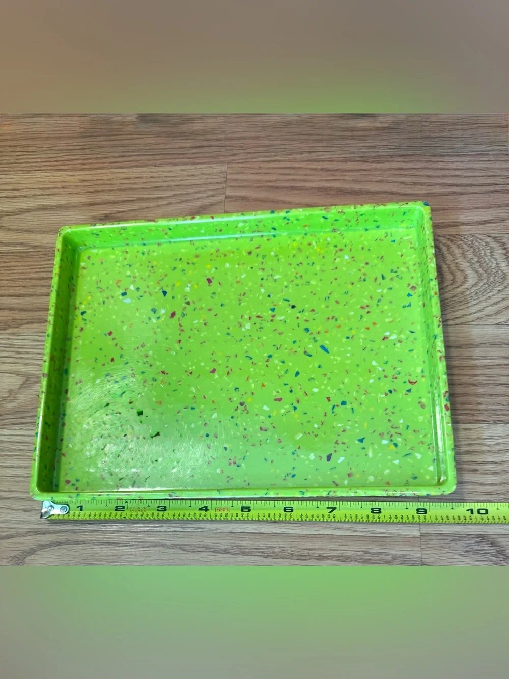 Rare Multi-Compartment Bright Toy & Craft Organizer Tray - Yellow & Lime